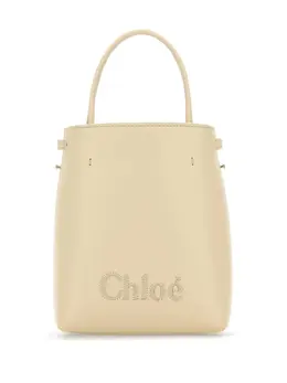 Chloé: Светлая сумка-шоппер 