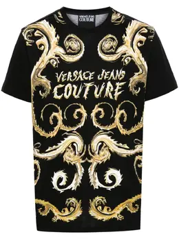 Versace Jeans Couture: Чёрная футболка 