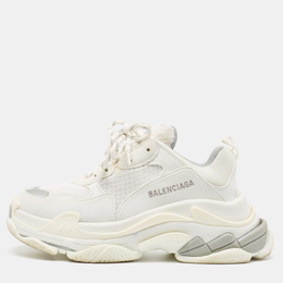 Balenciaga: Белые кроссовки  Triple S