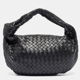 Bottega Veneta: Чёрная сумка  Intrecciato