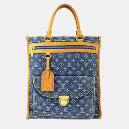 Louis Vuitton: Голубая сумка-шоппер 