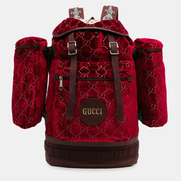 Gucci: Красный рюкзак  GG