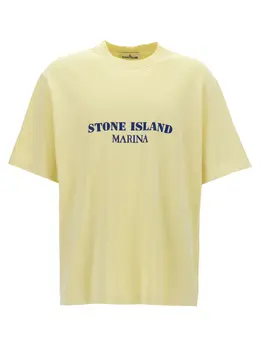 Stone Island: Футболка с принтом 