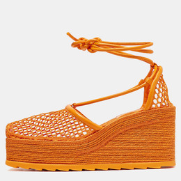 Bottega Veneta: Оранжевые мокасины  Wedge