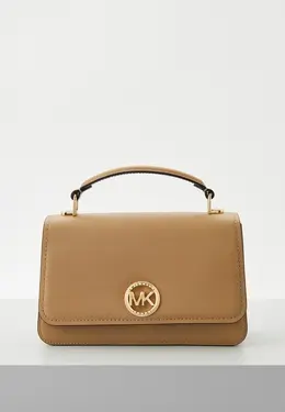 Michael Michael Kors: Бежевая сумка 