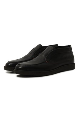 Santoni: Чёрные ботинки 