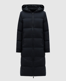 Moncler: Чёрный пуховик 