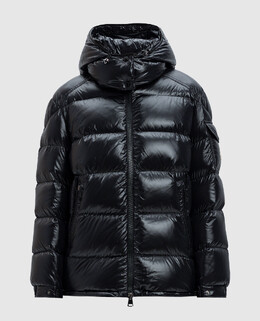 Moncler: Чёрный пуховик  Maire