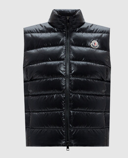 Moncler: Чёрный жилет  Ghany