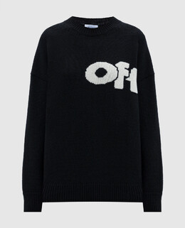 Off-White: Чёрный свитер 