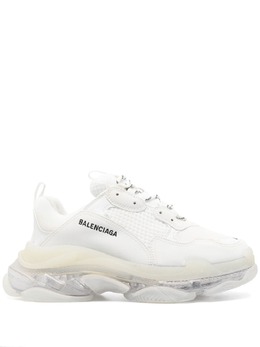 Balenciaga: Белые кроссовки  Triple S