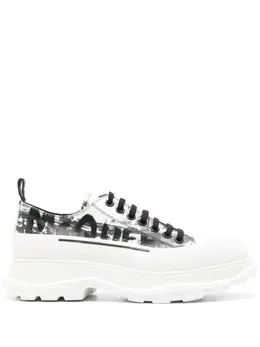 Alexander McQueen: Белые кроссовки  Tread Slick