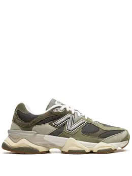New Balance: Зелёные кроссовки  9060