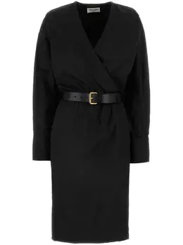 Saint Laurent: Платье с запахом 