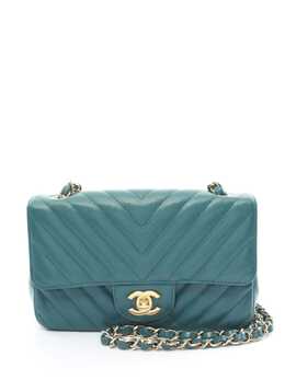 CHANEL Pre-Owned: Голубая сумка 