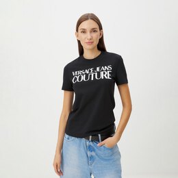 Versace Jeans Couture: Чёрная футболка 