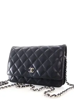 CHANEL Pre-Owned: Чёрный кошелёк 