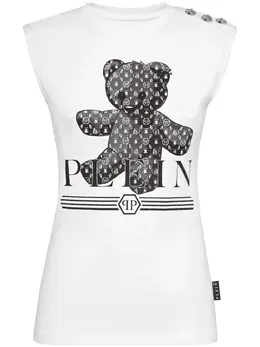 Philipp Plein: Майка  Teddy Bear с принтом