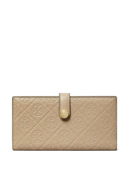 Tory Burch: Бежевый кошелёк 