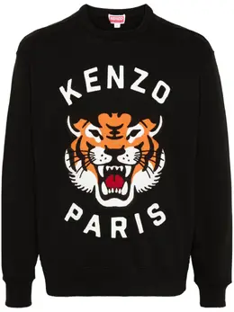 Kenzo: Чёрный свитшот  Tiger