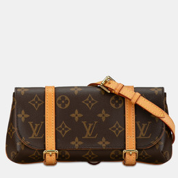 Louis Vuitton: Коричневая сумка  Pochette