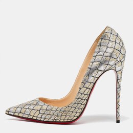 Christian Louboutin: Серебристые туфли 