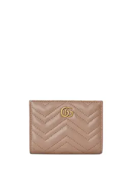 Gucci: Розовый кошелёк  GG Marmont