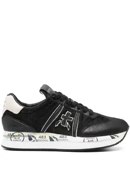 Premiata: Чёрные кроссовки  Conny