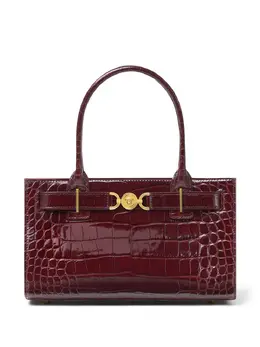 Versace: Бордовая сумка-шоппер  Medusa