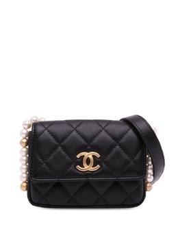 CHANEL Pre-Owned: Чёрная сумка через плечо 