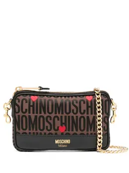 Moschino: Коричневая сумка-шоппер 