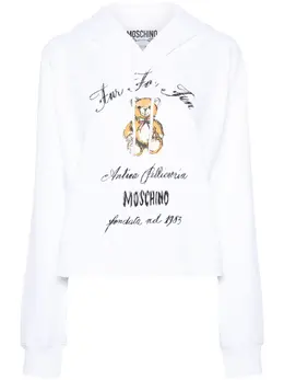 Moschino: Белая толстовка  Teddy Bear