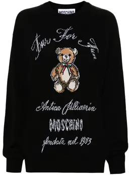 Moschino: Чёрный свитер  Teddy Bear