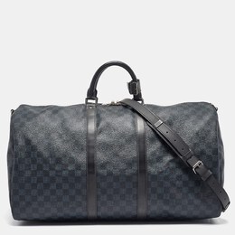 Louis Vuitton: Голубая сумка  Keepall