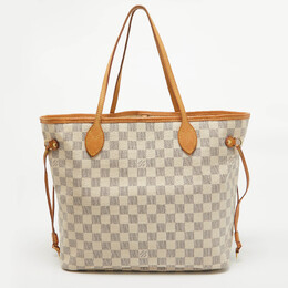 Louis Vuitton: Белая сумка  Neverfull MM