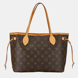 Louis Vuitton: Коричневая сумка-шоппер  Neverfull