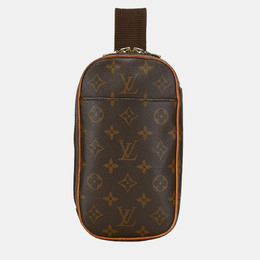 Louis Vuitton: Коричневая сумка  Pochette