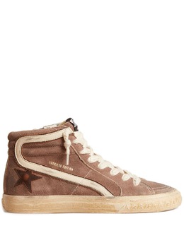 Golden Goose: Коричневые кроссовки  Slide