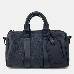 Louis Vuitton: Чёрная сумка  Keepall