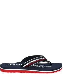 Tommy Hilfiger: Синие шлёпанцы  Signature