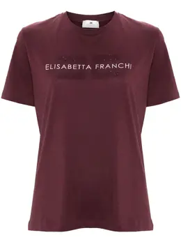 Elisabetta Franchi: Бордовая футболка 