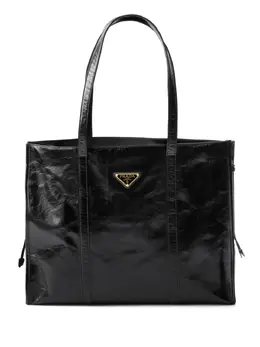Prada: Чёрная сумка-шоппер 