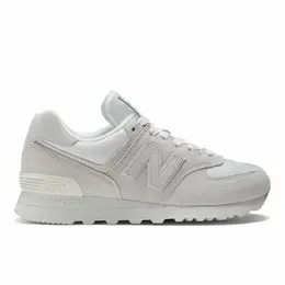 New Balance: Белые кроссовки  574