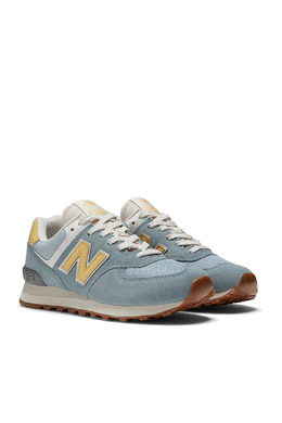 New Balance: Синие кроссовки 