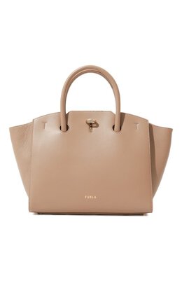 Furla: Бежевая сумка 