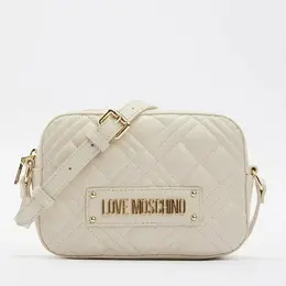 LOVE MOSCHINO: Бежевая сумка 