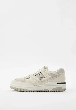 New Balance: Бежевые кеды 