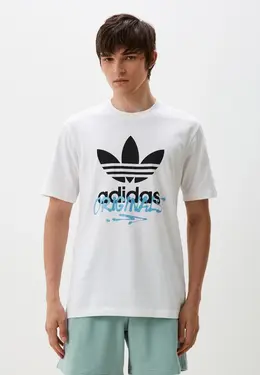 adidas Originals: Белая футболка 