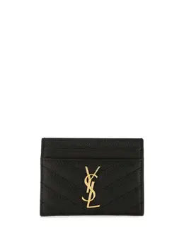 Saint Laurent: Чёрный картхолдер  Monogram