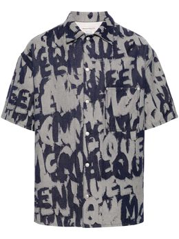 Alexander McQueen: Джинсовая рубашка  McQueen Graffiti
